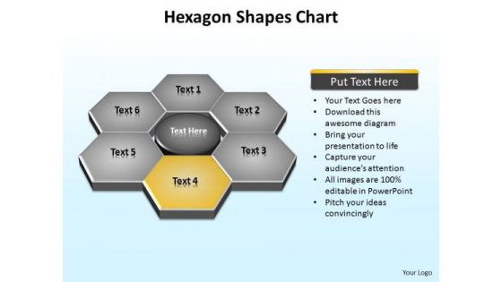 PowerPoint Presentation Designs Sales Hexagon Shapes Ppt Theme