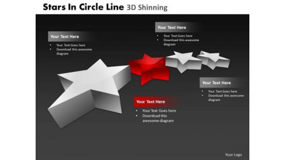 PowerPoint Presentation Designs Sales Stars In Circle Ppt Slides