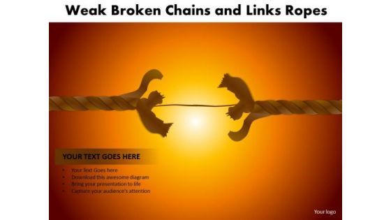 PowerPoint Presentation Designs Sales Weak Broken Chains Ppt Layouts