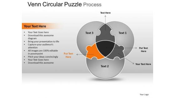 PowerPoint Presentation Designs Strategy Circular Puzzle Ppt Slides