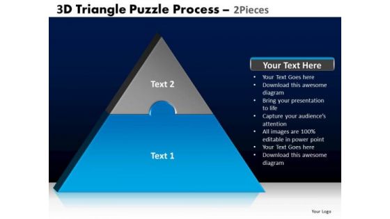 PowerPoint Presentation Designs Strategy Triangle Puzzle Ppt Backgrounds