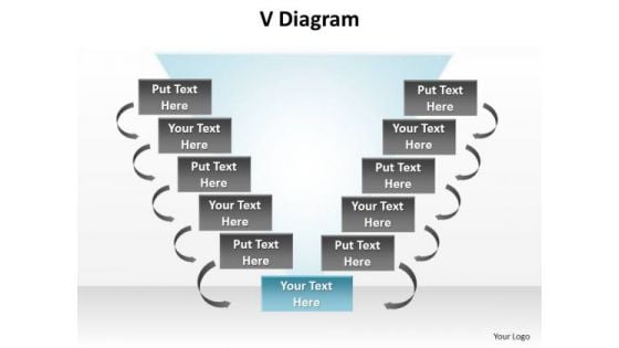 PowerPoint Presentation Designs Strategy V Diagram Ppt Template