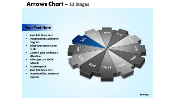 PowerPoint Presentation Diagram Arrows Chart Ppt Design Slides