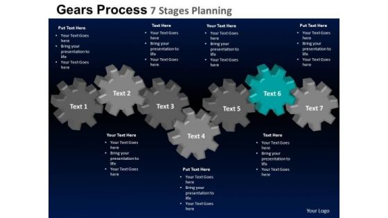 PowerPoint Presentation Diagram Gears Process Ppt Layout