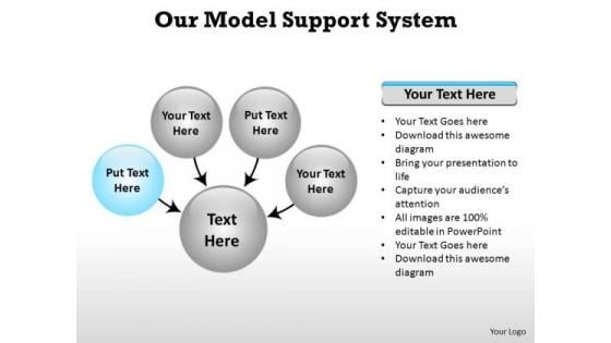 PowerPoint Presentation Diagram Model Support Ppt Backgrounds