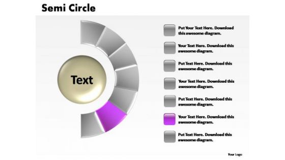 PowerPoint Presentation Diagram Semi Circle Ppt Slide