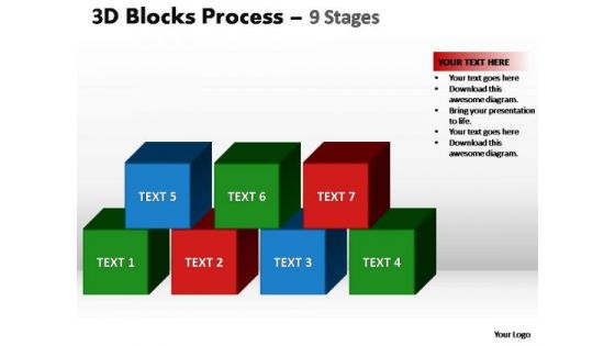 PowerPoint Presentation Editable Blocks Process Ppt Template