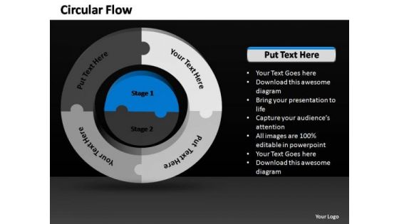 PowerPoint Presentation Editable Business 3d Circular Flow Ppt Template