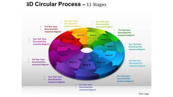 PowerPoint Presentation Editable Circular Process Cycle Ppt Slides