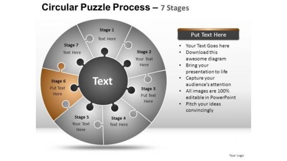 PowerPoint Presentation Editable Circular Puzzle Ppt Slide