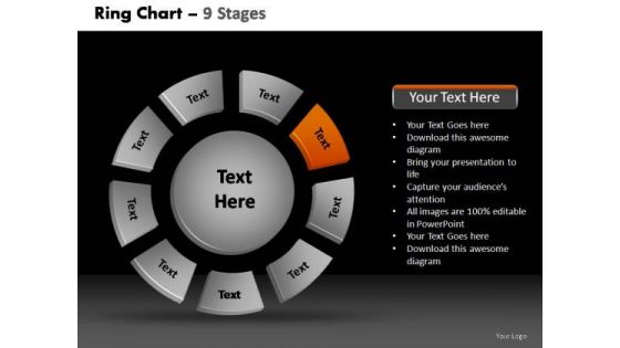 PowerPoint Presentation Editable Donut With Core Ppt Template