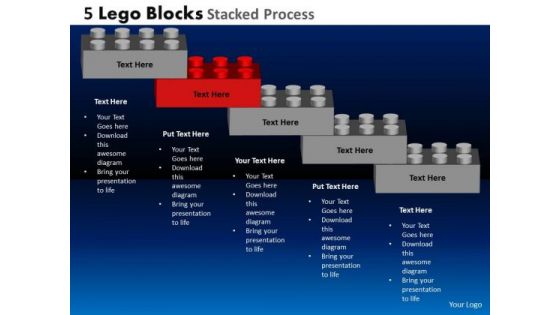 PowerPoint Presentation Editable Lego Blocks Stacked Ppt Slide