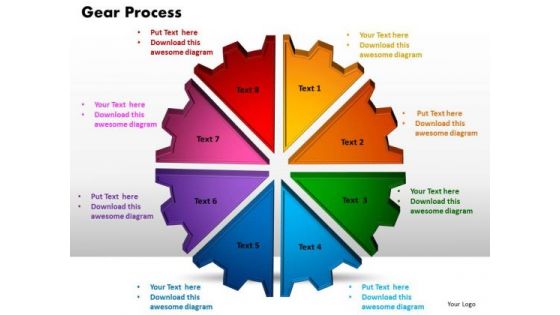 PowerPoint Presentation Gear Process Teamwork Ppt Slide