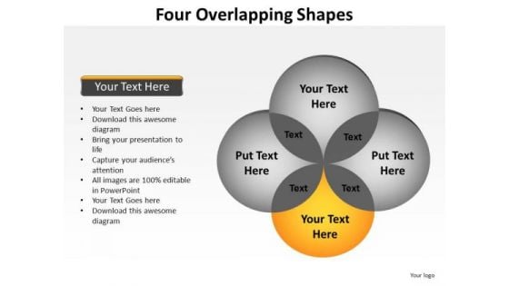 PowerPoint Presentation Growth Four Overlapping Ppt Template