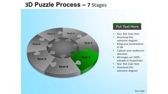 PowerPoint Presentation Growth Jigsaw Pie Chart Ppt Design Slides