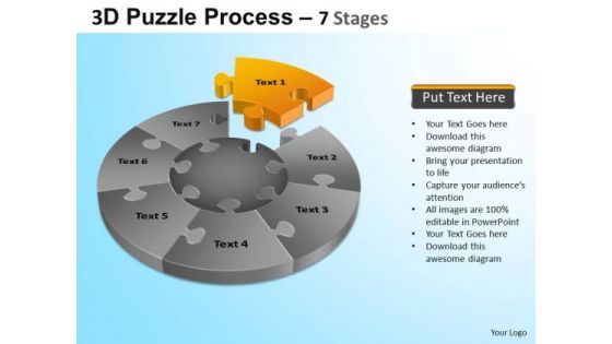 PowerPoint Presentation Growth Jigsaw Pie Chart Ppt Designs