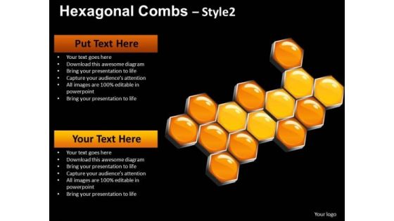 PowerPoint Presentation Hexagonal Combs Education Ppt Design Slides