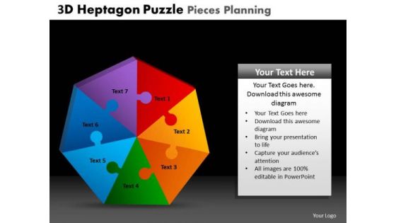 PowerPoint Presentation Marketing Heptagon Puzzle Ppt Slide Designs