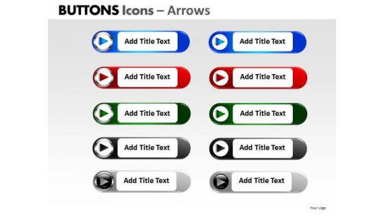 PowerPoint Presentation Process Buttons Icons Ppt Templates