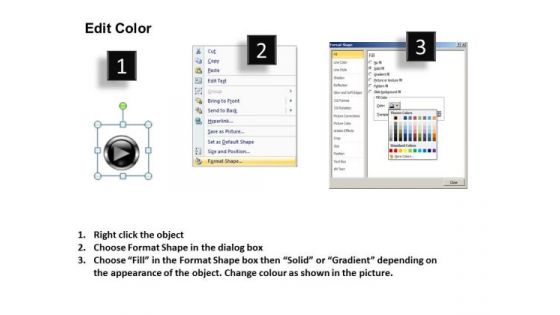 PowerPoint Presentation Process Buttons Icons Ppt Templates