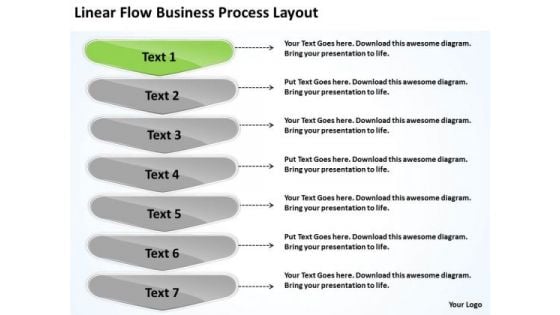 PowerPoint Presentation Process Layout Business Flow Chart Slides