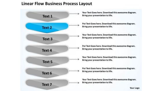 PowerPoint Presentation Process Layout Chart Business Flow Chart Slides