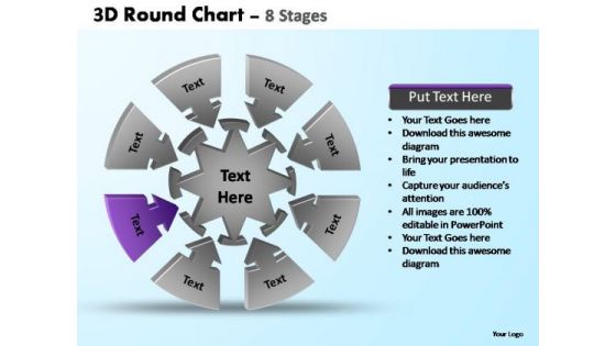 PowerPoint Presentation Sales Pie Chart With Arrows Ppt Backgrounds