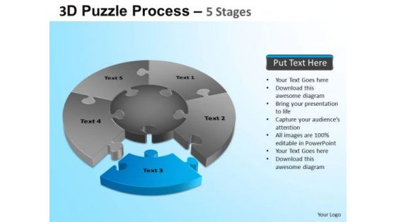 PowerPoint Presentation Strategy Jigsaw Pie Chart Ppt Themes