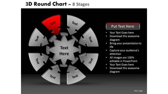 PowerPoint Presentation Strategy Round Chart Ppt Themes