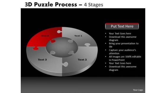 PowerPoint Presentation Success Pie Chart Puzzle Process Ppt Design Slides