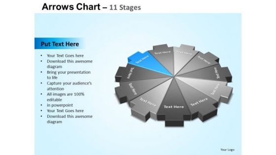 PowerPoint Presentation Teamwork Arrows Chart Ppt Themes