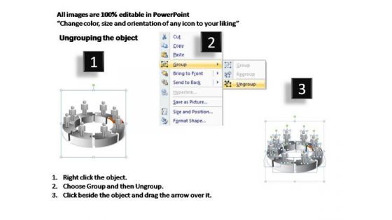 PowerPoint Presentation Teamwork Circular Ppt Theme