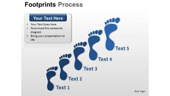 PowerPoint Presentation Teamwork Footprints Process Ppt Process