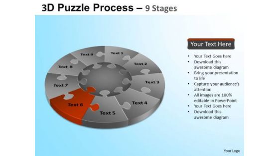 PowerPoint Presentation Teamwork Puzzle Segment Pie Chart Ppt Slide