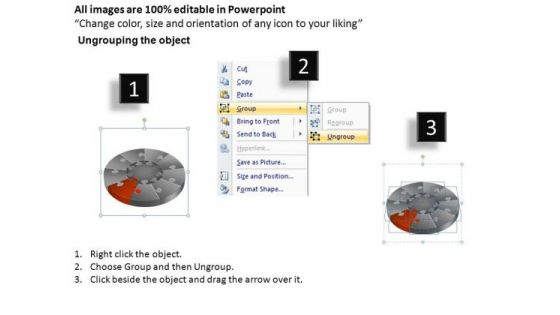 PowerPoint Presentation Teamwork Puzzle Segment Pie Chart Ppt Slide