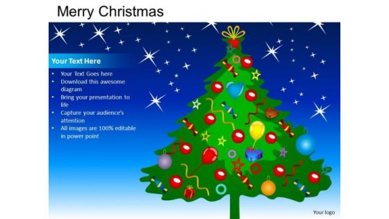 PowerPoint Presentation X-mas Tree Merry Christmas Ppt Design