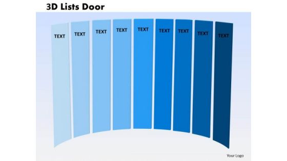 PowerPoint Process 3d List Door Company Ppt Template