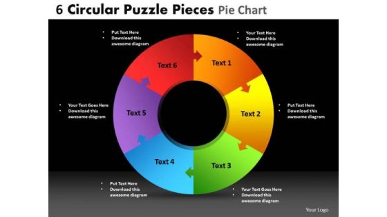 PowerPoint Process Business Circular Puzzle Ppt Slide