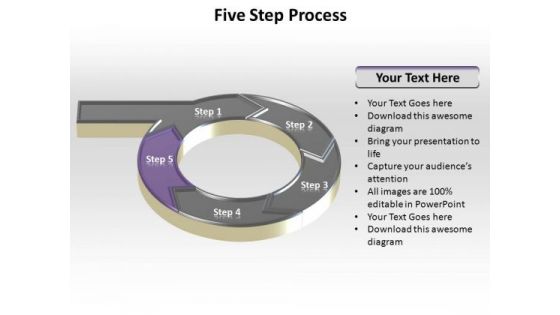 PowerPoint Process Business Five Steps Ppt Presentation
