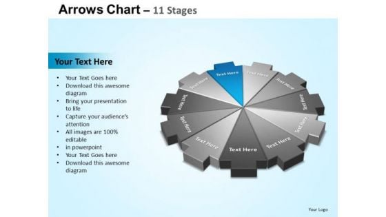 PowerPoint Process Chart Arrows Chart Ppt Template