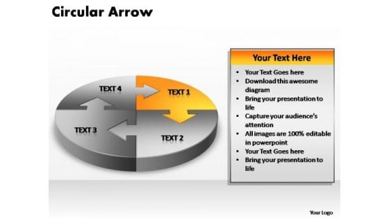 PowerPoint Process Chart Circular Arrow Ppt Design