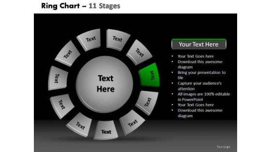 PowerPoint Process Chart Donut With Core Ppt Backgrounds