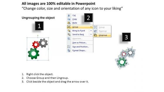 PowerPoint Process Chart Gear Wheel Ppt Slidelayout