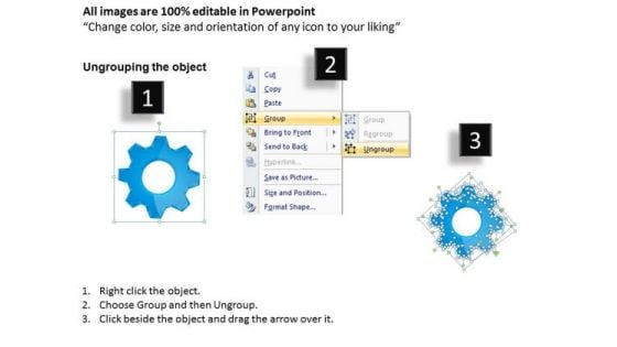 PowerPoint Process Chart Gears Company