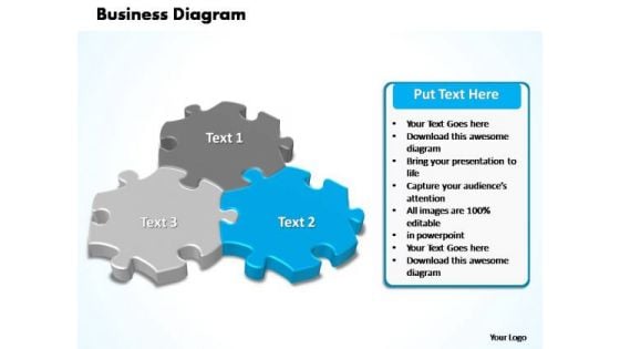 PowerPoint Process Chart Interconnected Puzzle Pieces Business Ppt Presentation