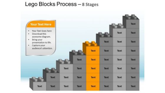 PowerPoint Process Chart Lego Blocks Ppt Design