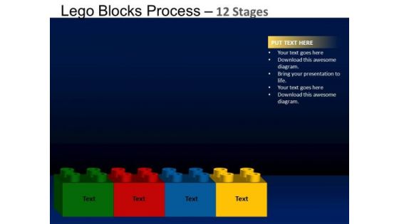 PowerPoint Process Chart Lego Blocks Ppt Slide