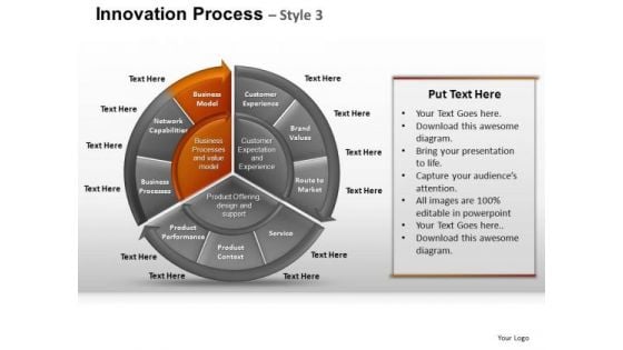 PowerPoint Process Chart Pie Chart Ppt Backgrounds