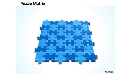 PowerPoint Process Chart Pieces 6x7 Rectangular Jigsaw Puzzle Matrix Ppt Design