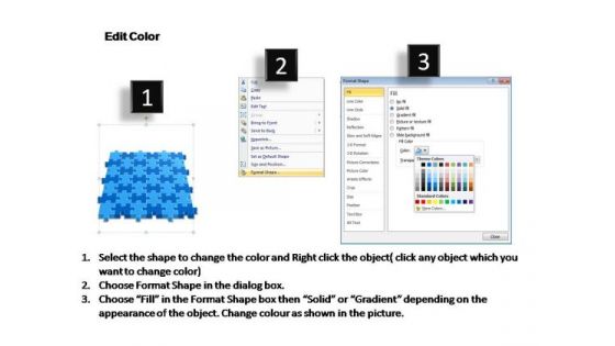 PowerPoint Process Chart Pieces 6x7 Rectangular Jigsaw Puzzle Matrix Ppt Design